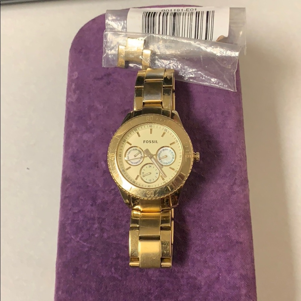 Authentic Fossil Linked Gold Watch - image 2